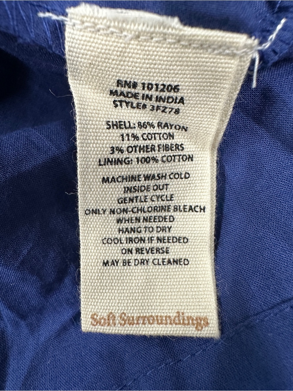 Soft Surroundings Kara Shimmer Dress in blue with sequins Size M Petite NEW - Picture 12 of 12